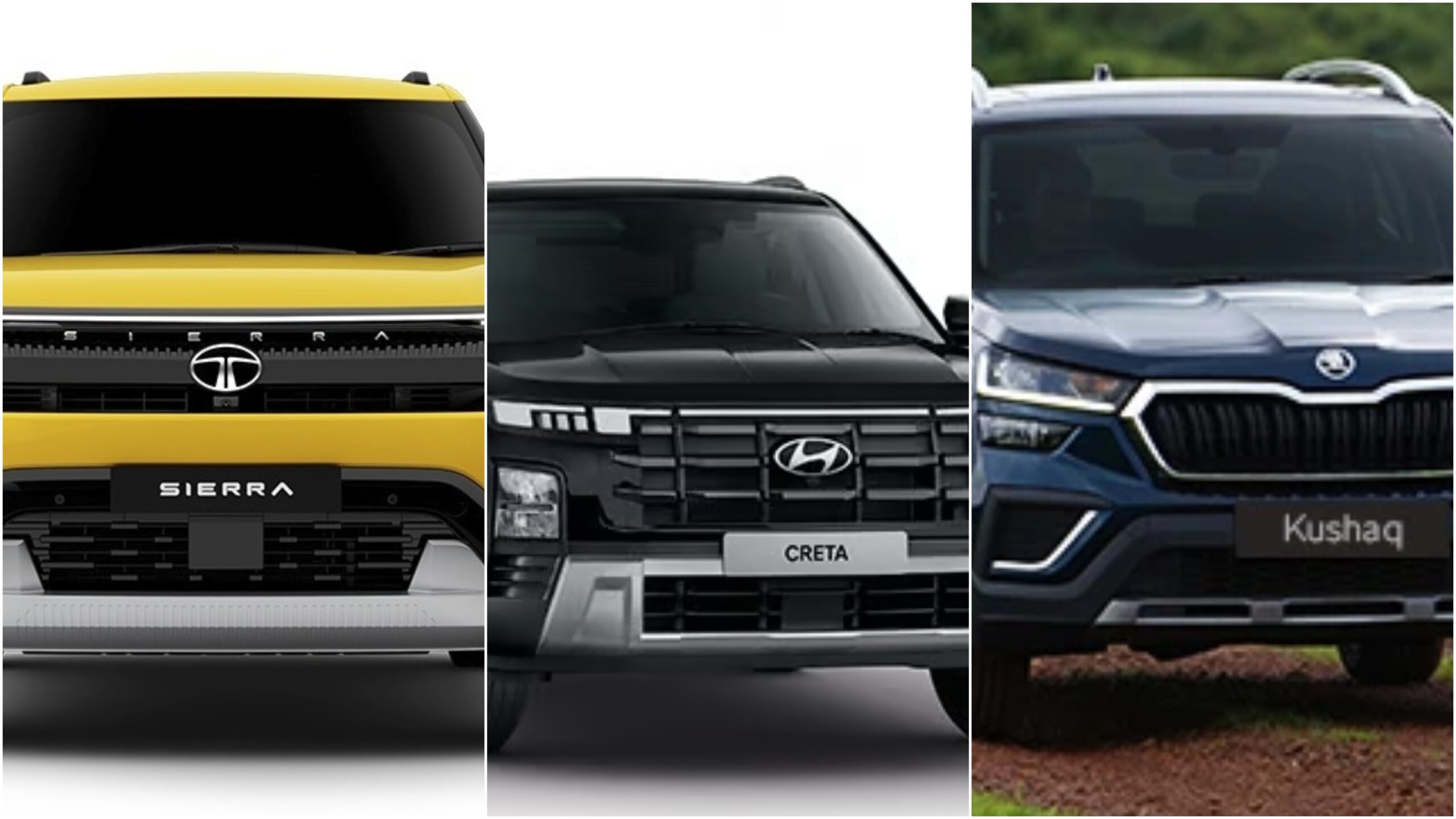 Tata Sierra, Hyundai Creta, Skoda Kushaq